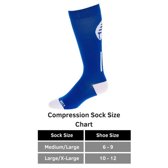 2 Pack Men's Knee High Compression Socks, M/L - Picture 6 of 7